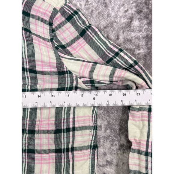 J Crew Classic Fit Plaid Flannel Twill Long Sleeve Button Shirt 2 Womens - Picture 4 of 7